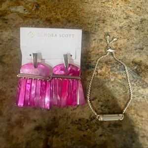 Kendra Scott earrings and bracelet